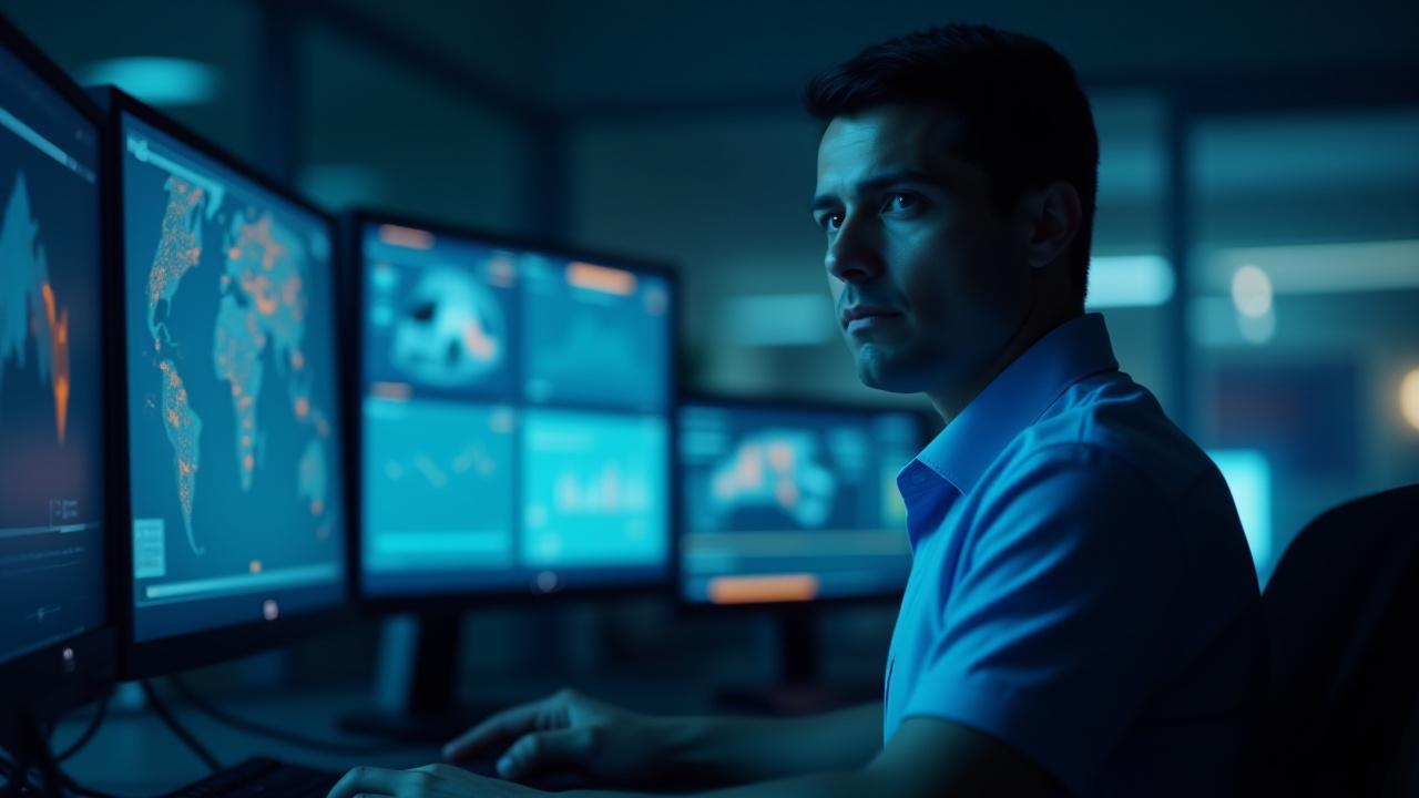 Professional logistics dispatch team managing high-tech fleet operations