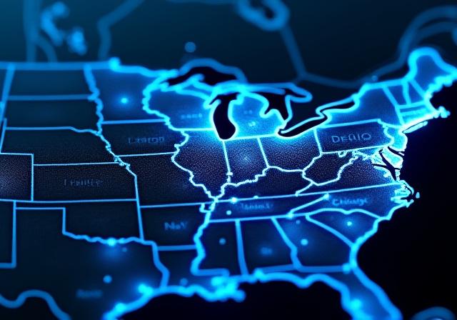 Map of KB Trucking regional shipping lanes covering Michigan, Ohio, and Indiana
